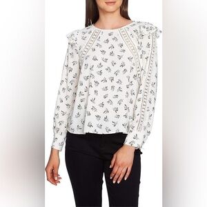 1 Slate blouse. Lace & ruffles & florals. So feminine.